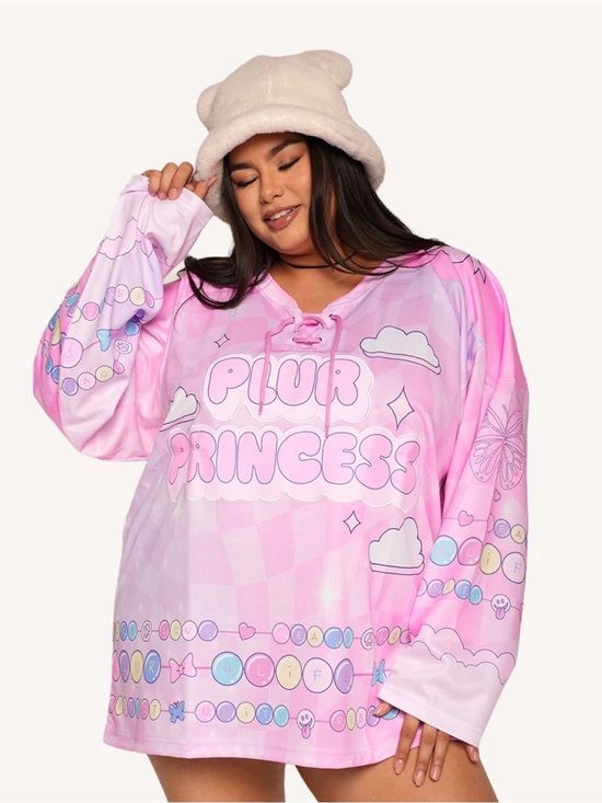 iHeartRaves Tops - Plur Princess rave hockey jersey